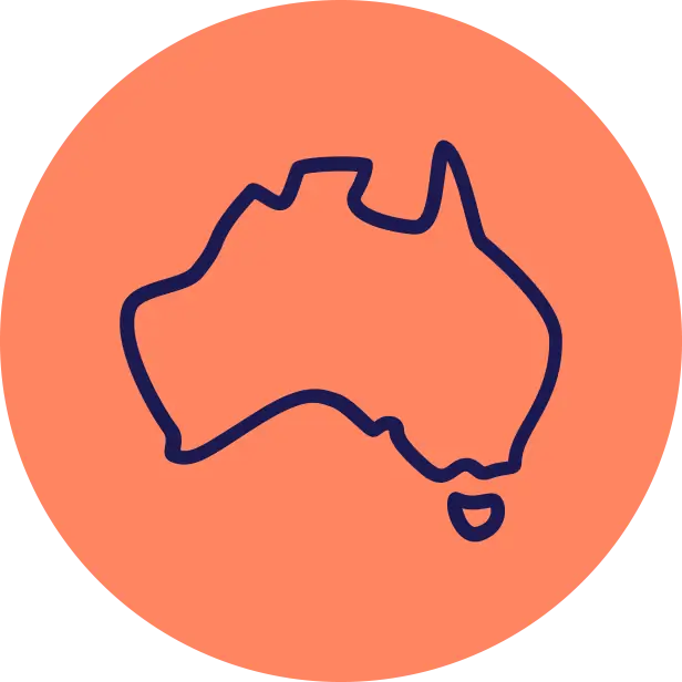Australian map illustration