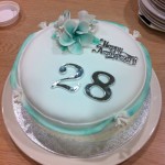 Cancer research birthday cake