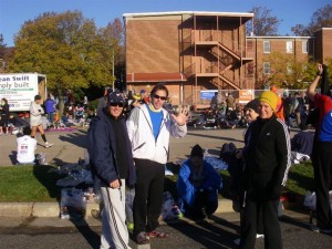 Gill Thomas at the New York Marathon for Cancer Research