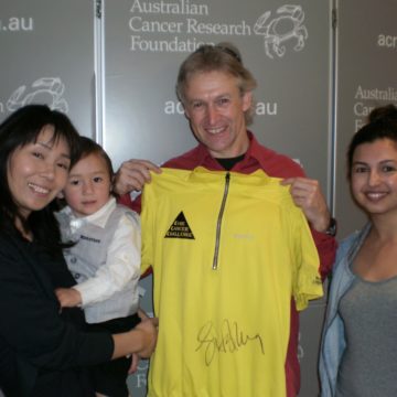 World cycling legend gets behind cancer research