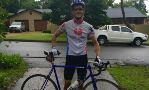 Andrew bikes it around Tassie for cancer research